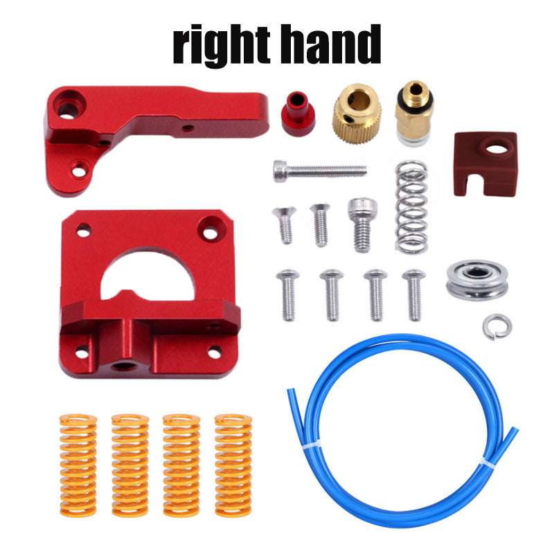 Upgrade your 3D printer with the CR10 Ender 3 Upgraded Extruder Kit from 3D Printing Perth - Cirrus Link, featuring PETG tube, spring, silicone case, metal brackets, screws, bearings, fittings—included for a complete extruder upgrade.
