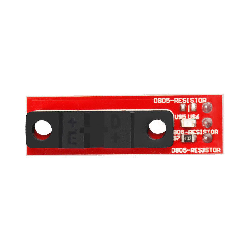 The "0805-RESISTOR" red circuit board features a black resistor holder and visible mounting holes, designed to integrate seamlessly with the 3D Printing Perth - Cirrus Link Optical Endstop with a 3-pin 50CM cable for precise 3D printer limit control.