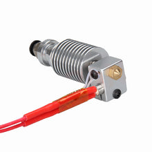 ASR V6 Extruder Head – 0.4mm Nozzle + Heatsink & Heater Kit shown with red insulated wiring, heater block, and heatsink. Compatible with Bowden direct drive setups for precision 3D printing. Isolated on white background.