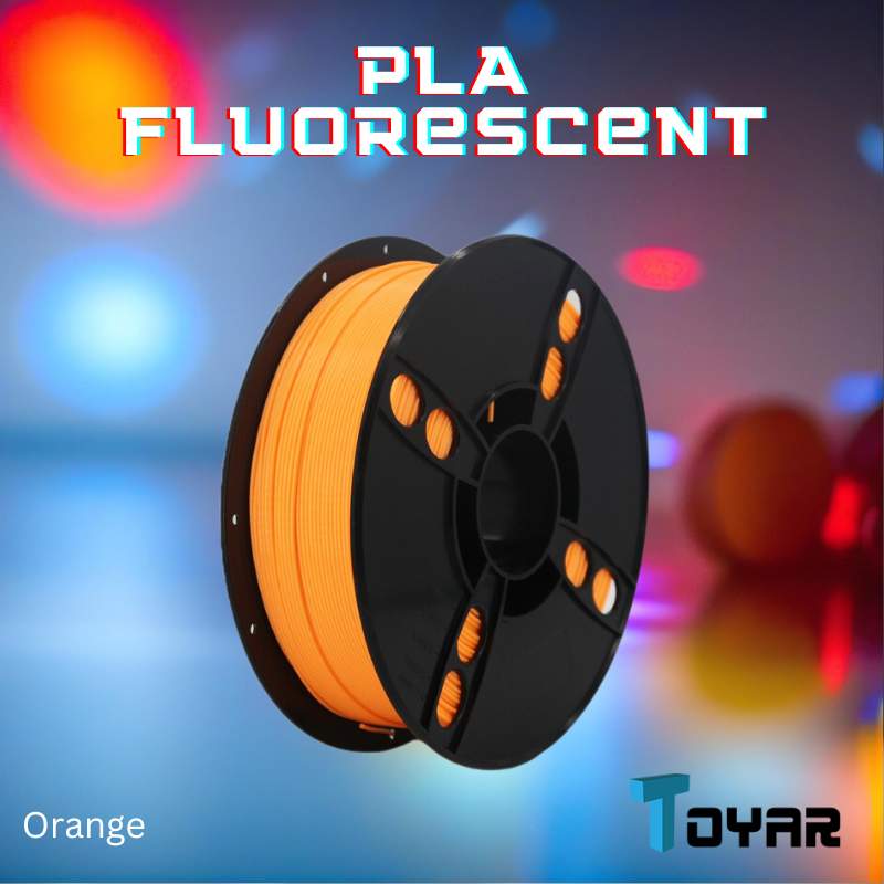 Orange Toyar PLA fluorescent filament.