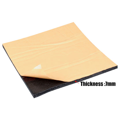 The Energy-Saving Cotton Sheet for 3D Printer Hotbeds by 3D Printing Perth - Cirrus Link is a rectangular black thermal pad with peel-back adhesive and a labeled 7mm thickness, perfect for heated bed or hotbed insulation.