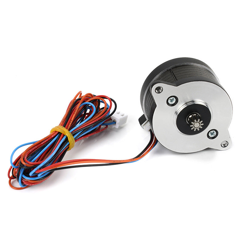 The VORON 36 Stepper Motor by 3D Printing Perth - Cirrus Link is a high-temperature resistant essential for 3D printers, featuring a metal gear and colorful bundled cable.