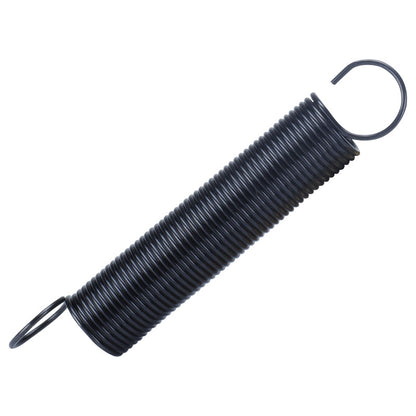 The ASR Printer Arm Support Spring – Blackened Carbon Steel features a tightly coiled design with hooks at both ends, perfect for Delta 3D printer tensioning or arm stabilization.