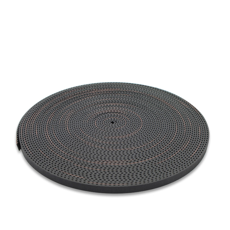 A 1-meter 10mm GT2 Timing Belt with PU Steel Wire from 3D Printing Perth - Cirrus Link, shown on a white background, suitable for use in 3D printers and customizable to your needs.