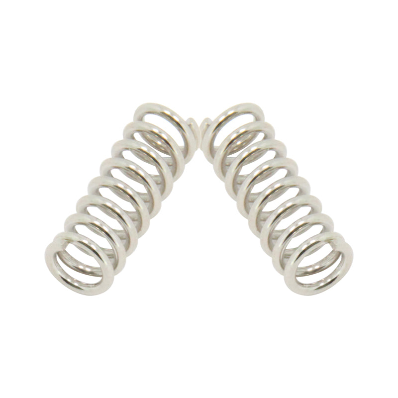 Two identical ASR Heatbed Leveling Spring – Strong Steel M3-Compatible coils are arranged in a V shape on a white background, typically used for 3D printer bed leveling.