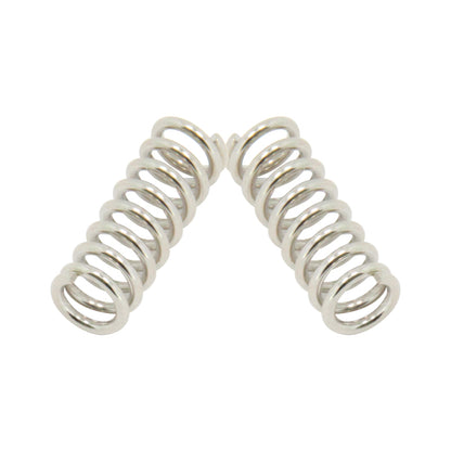 Two identical ASR Heatbed Leveling Spring – Strong Steel M3-Compatible coils are arranged in a V shape on a white background, typically used for 3D printer bed leveling.