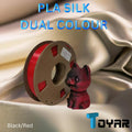 Toyar PLA Silk Dual Colour filament for eco-friendly 3D printing innovation.