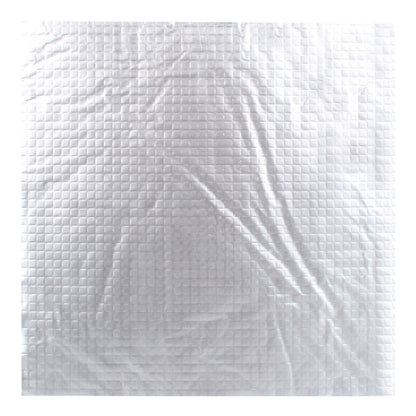 A close-up of the Energy-Saving Cotton Sheet for 3D Printer Hotbeds by 3D Printing Perth - Cirrus Link, showing its textured, reflective silver surface with a grid pattern and wrinkles typical of thermal insulation.