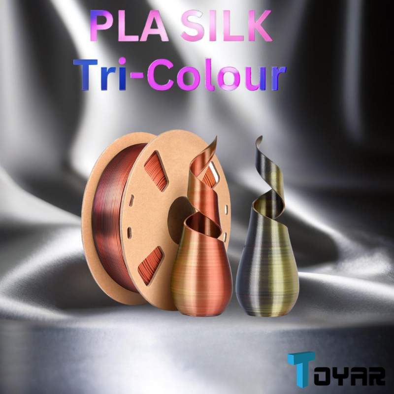 Filament - Toyar PLA Silk Tri Colour 1.75mm 3D Printing Filament