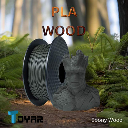 Toyar Wood PLA filament has a wood-like appearance.