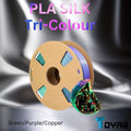 A spool of Toyar PLA Silk Tri-Colour filament.