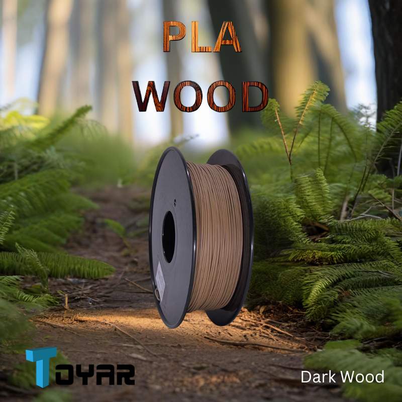 A spool of Filament - Toyar Wood (PLA) 1.75mm 3D Printing Filament.