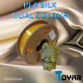 Toyar PLA Silk Dual Colour filament for eco-friendly 3D printing.