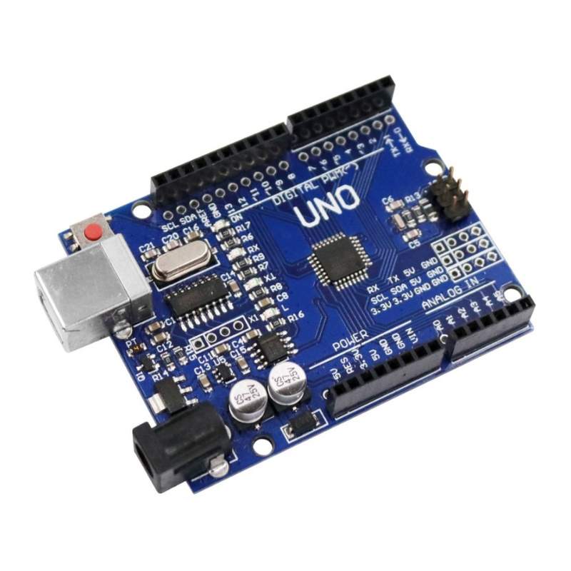 The Related PCB : Arduino Uno R3 Compatible Board with CH340 Chipset microcontroller board from Cirrus Link - 3D Printing Online Store is shown on a white background.