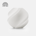 The BambuLab Filament Matte by 3D Printing Perth - Cirrus Link, a white, geometrically twisted object with a biodegradable matte finish, sits on a plain background with an RFID symbol in the upper left corner.