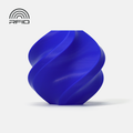 A blue, spiral-shaped object 3D printed with Bambu Lab Filament - PLA Basic from 3D Printing Perth - Cirrus Link (1.75mm) is shown against a white background, featuring an RFID symbol in the top left corner.