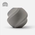 A gray geometric spiral, made from Bambu Lab Filament - PLA Basic by 3D Printing Perth - Cirrus Link (1.75mm), rests on a white background with an RFID symbol in the top left corner.
