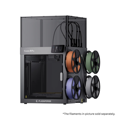 Flashforge Creator 5 Pro 4-Toolheads Enclosed Multi-Color 3D Printer | 500% Faster, Zero Purge Waste