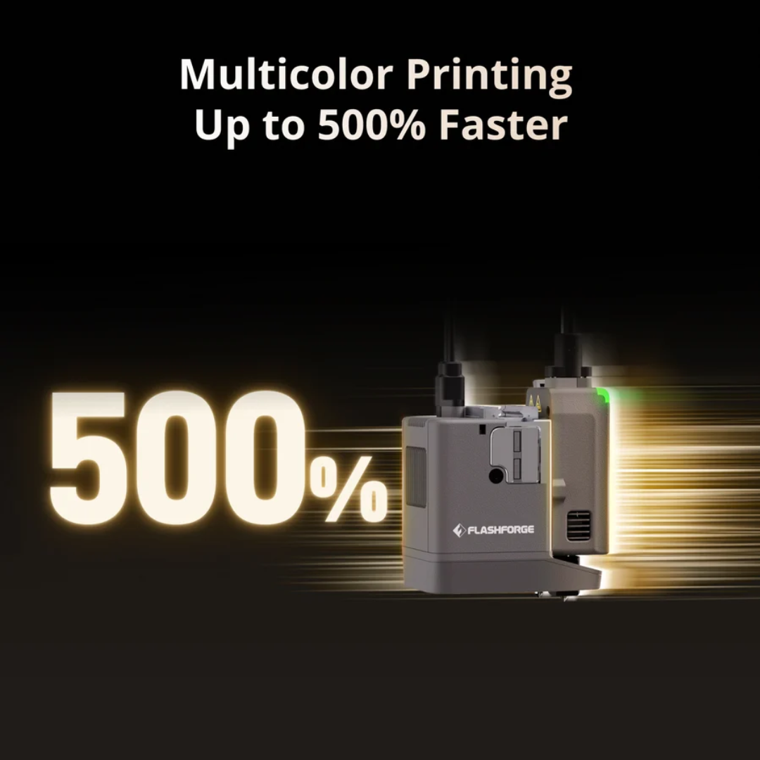 Flashforge Creator 5 Pro 4-Toolheads Enclosed Multi-Color 3D Printer | 500% Faster, Zero Purge Waste