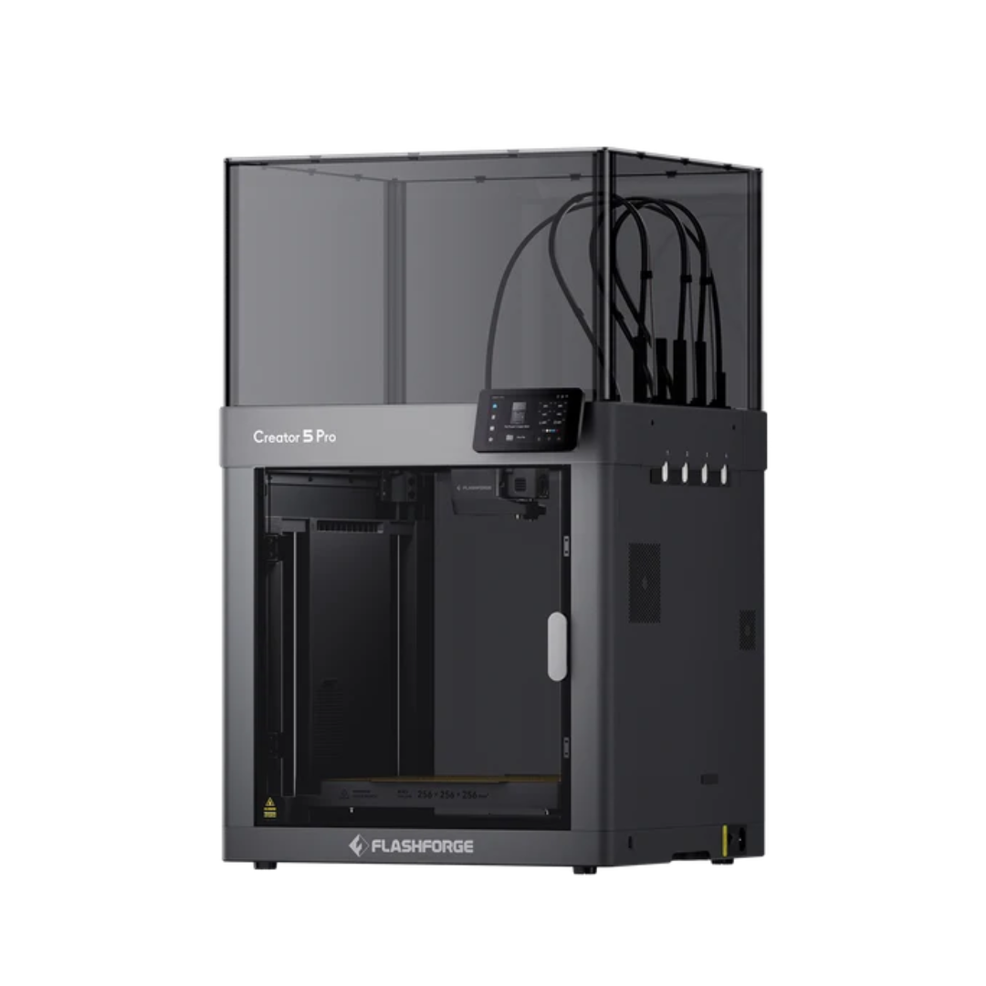 Flashforge Creator 5 Pro 4-Toolheads Enclosed Multi-Color 3D Printer | 500% Faster, Zero Purge Waste