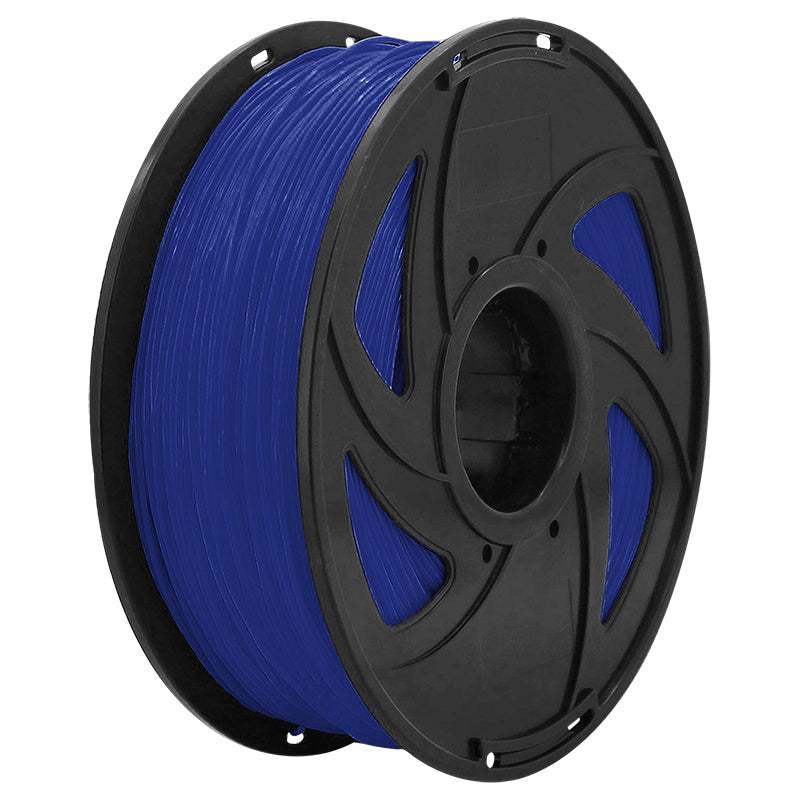 The Toyar TPU Standard Colour 1.75mm 3D Printing Filament, in blue, is shown wound on a large black reel against a white background.