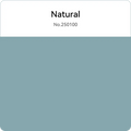A swatch labeled "Natural No. 250100" shows a muted blue-green, perfect inspiration for choosing Flashforge PETG 1.75mm 3D printing filament or matching your favorite Flashforge shades.