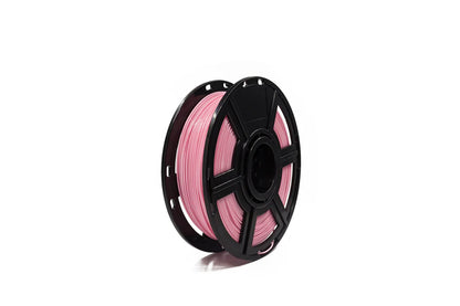 The Flashforge PETG 1.75mm 3D Printing Filament spool, in pink, is shown wound on a black plastic reel against a white background.