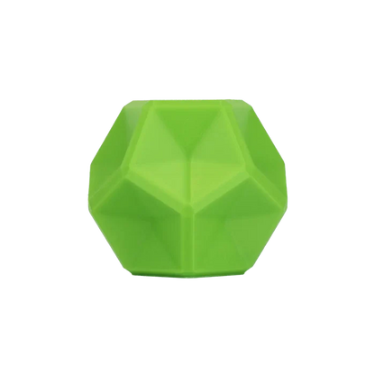 A green, geometric polyhedron made from Flashforge PLA 1.75mm 3D Printing Filament – Basic Colour is displayed against a white background.