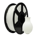 The image features a spool of Flashforge PLA Matte Colour 1.75mm 3D Printing Filament beside a small white 3D-printed vase, demonstrating the precise print quality achievable with this Flashforge filament.
