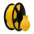 A spool of Flashforge PLA Matte Colour 1.75mm 3D Printing Filament in yellow sits beside a small, yellow 3D-printed vase—ideal for achieving precise prints with your 3D printer.