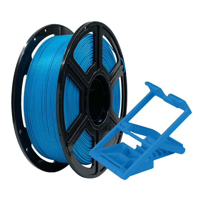 A spool of Flashforge PLA Pro 1.75mm 3D Printing Filament in blue sits beside a small blue 3D-printed object, ideal for your next project.