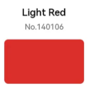 A solid light red swatch labeled "Light Red No.140106" appears below, ideal for creators using Flashforge PLA Pro 1.75mm 3D Printing Filament - Basic Colour by Flashforge to add vivid shades to their projects.