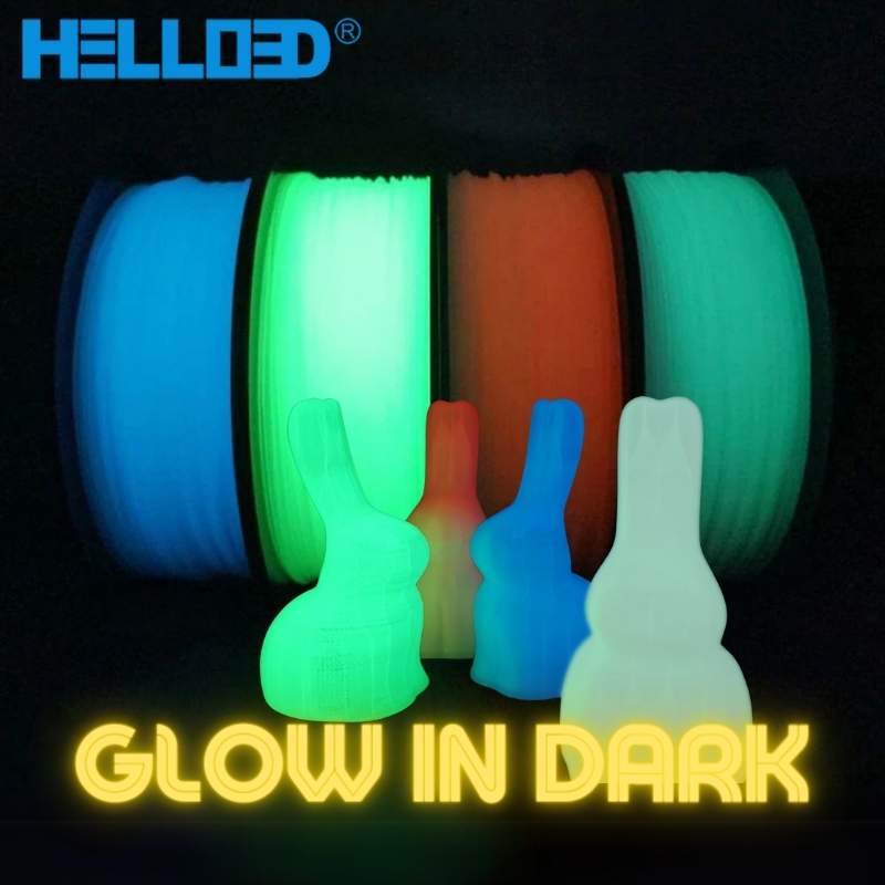Hello3D PLA Glow In The Dark 1.75mm 3D Printing Filament by Hello3D.