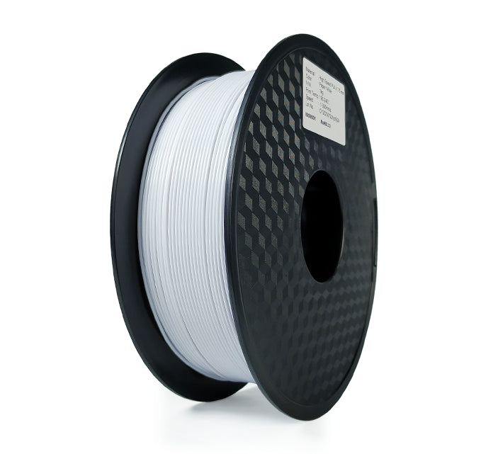 A spool of Hello3D PLA Standard Colour 1.75mm 3D Printing Filament by Hello3D, shown with a black reel and side label detailing specifications.
