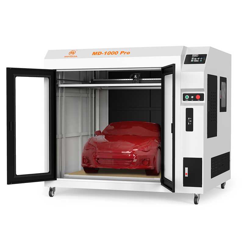 An image of a large-scale car being MINGDA MD-1000 PRO 3D printed.