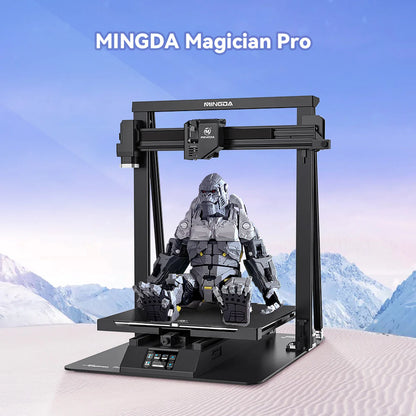 A detailed view of the MINGDA Magician MAX's touchscreen interface, showing its user-friendly design.