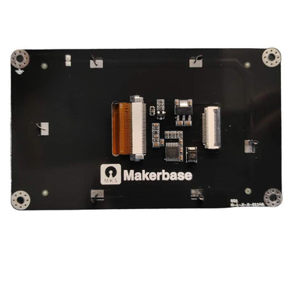 A black PCB with the MakerFace logo on it, featuring a LCD Display: MKS PI_TS35 3.5-inch touch screen display from the brand MakerBase.