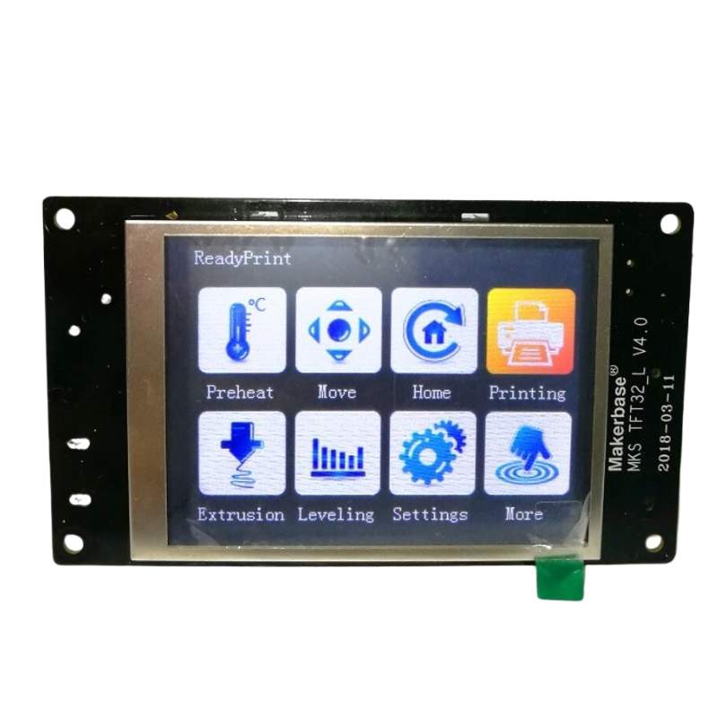 A MakerBase LCD display with buttons, featuring the MKS Robin TFT35 3.5-inch touch screen display.