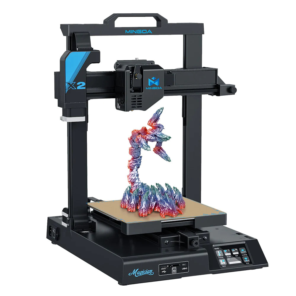Wide range of 3D printed objects created using the MINGDA Magician X2.