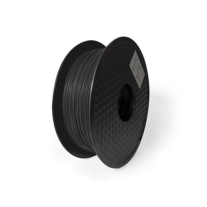A spool of Hello3D PLA Matte Colour 1.75mm 3D Printing Filament, black, with a side label, shown on a white background.