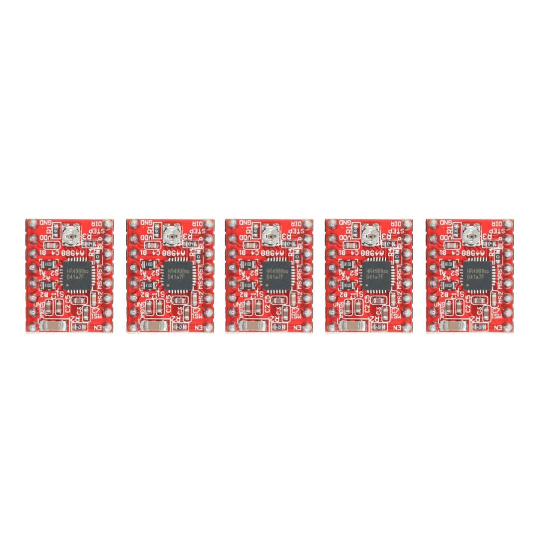 A4988 Stepper Motor Driver Module with Heat Sink (5-Pack Kit)