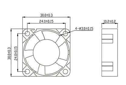 3010 Hotend Cooling Fan – Creality K2/K2 Pro/K2 Plus