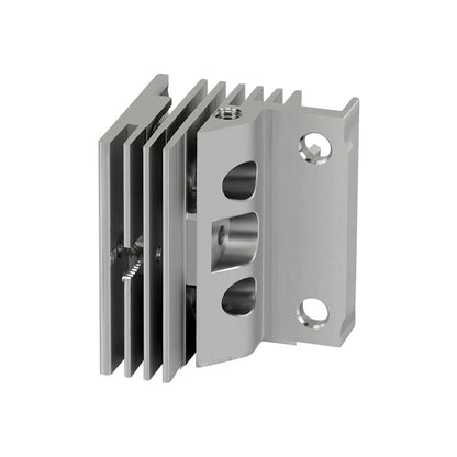 The Creality Aluminum Heatsink for K1/K1 MAX 3D Printer Extruder (short nozzle) boasts a rectangular design with fins and screw holes for optimal thermal management.