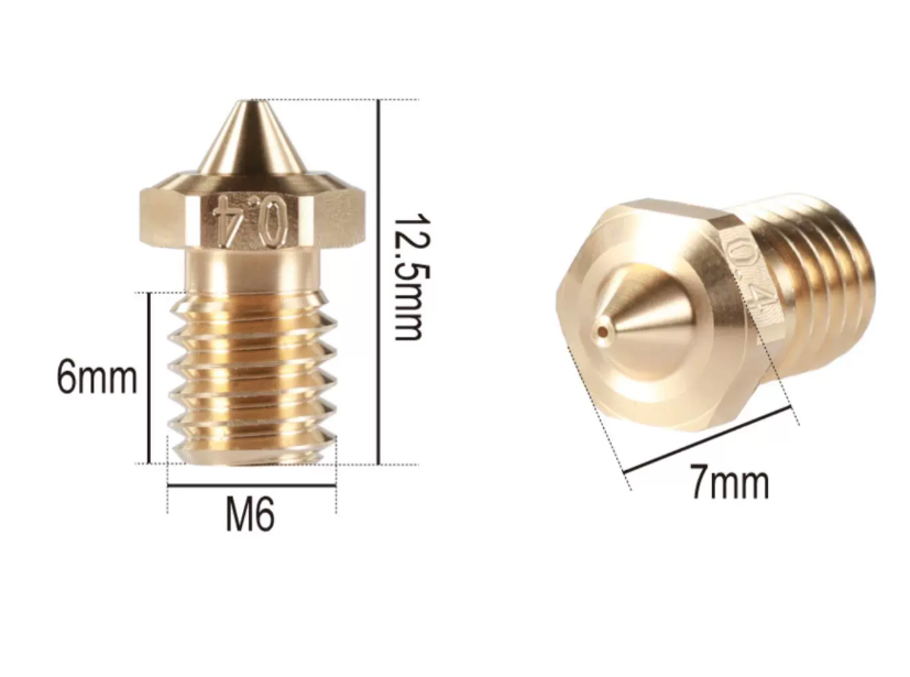 Mellow CHT High-Flow 3D Printer Nozzle for V6 Hotend