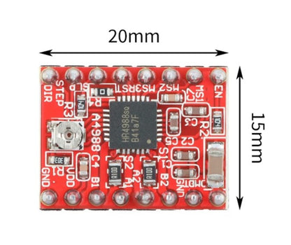 A4988 Stepper Motor Driver Module with Heat Sink (5-Pack Kit)