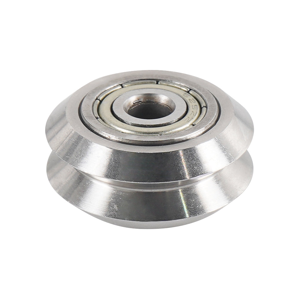 The Pulley Wheel V Wheel by 3D Printing Perth - Cirrus Link, featuring a 5mm inner hole and 625 bearing, is ideal for sliding door and window hardware.