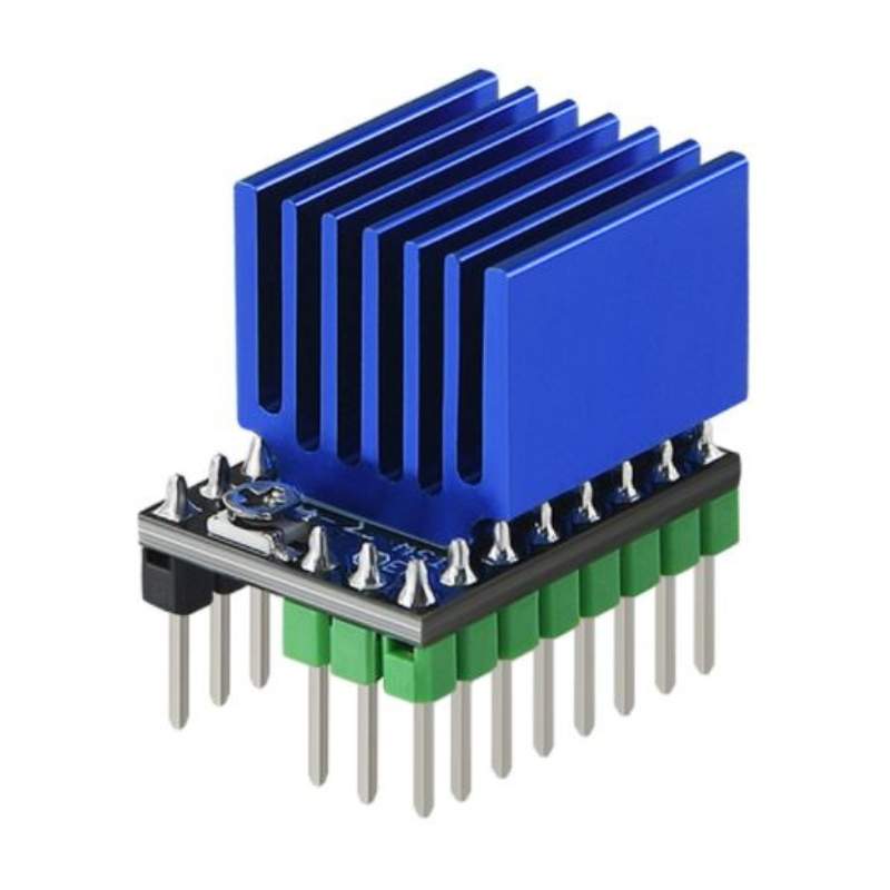 A blue Stepper Motor Driver TMC2209 heatsink module on a white background from 3D Printing Perth - Cirrus Link.