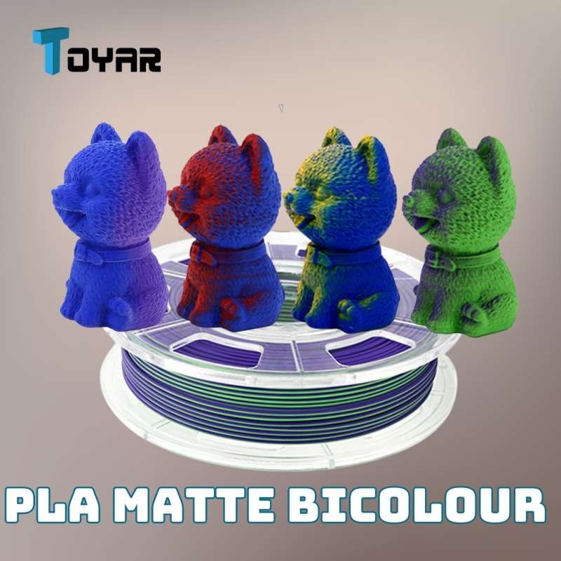 High-quality Toyar PLA Matte Dual Color 1.75mm 3D Printing Filament