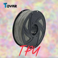 A spool of Toyar TPU Standard Colour 1.75mm filament, ideal for 3D printing flexible designs, featuring "TPU" in red and the Toyar logo in the top left corner.