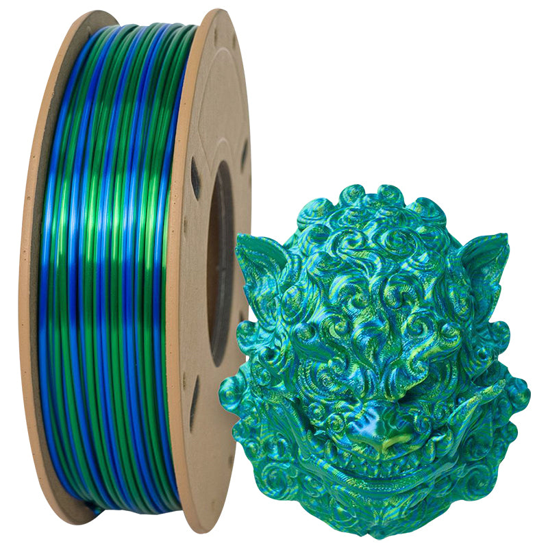 Filament - Toyar PLA Silk Candy Rainbow Colours Alternating 1.75mm 3D Printing Filament